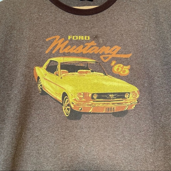 TNT by Trau &‎ Loevner Vintage 65' Ford Mustang Short Sleeve Ringer Tee - Picture 2 of 6
